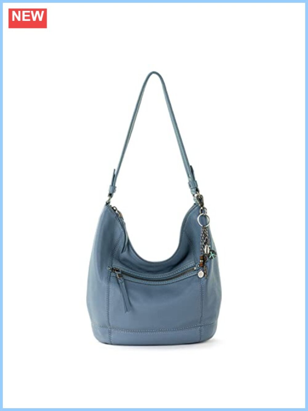 Leather Hobo Bag Large Slouchy Shoulder Purse Zip Pocket